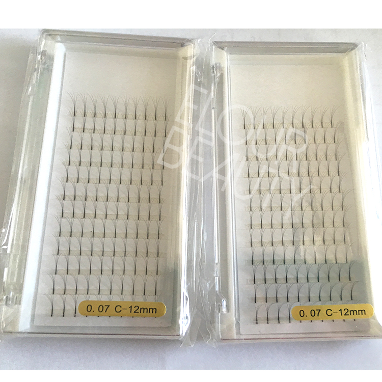 Private label pre-fanned volume eyelash extension factory supply ED80